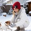 Cycling Thermal Cap Knitted Hat with Goggles, Unisex Winter Hat, Fleece Lined, Windproof Stylish Streetwear Warm Skull for Outdoor Skiing Street