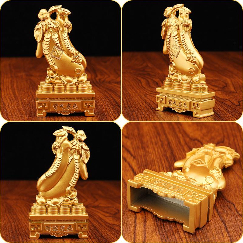 Sand Gold Purple Gas Donglai Eggplant Ornament Living Room Office Wine Cabinet Decoration Opening Entrance