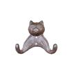 European Rustic Retro Industrial Cast Iron Kitten Whiskers Double Hook Wall Decor