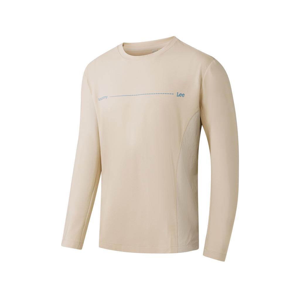 SAUCONY Retro Casual Series Comfortable Letter Knit Long Sleeve T-Shirt Men Tops SA3250LT11G-WT047