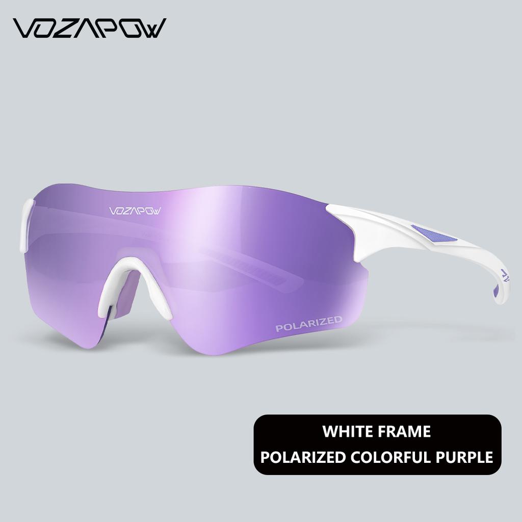 Vozapow Polariserade Cykelglasögon MTB Landsvägscykel Solglasögon HD-lins UV400 Solskydd För Körning Vandring Sportglasögon