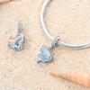 New Ocean Blue Sea Turtle Dangle Bead Fit Original Charms Copper Bracelet Diy Women Jewelry Summer Collection