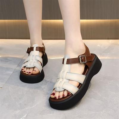 Mode Romeinse Stijl Ronde Neus Tip Platform Dames Schoenen Te Koop Aanbieding Goedkoop Uitverkoop Comfort Zomer 2025 Comfortabele Sandalen voor Dames