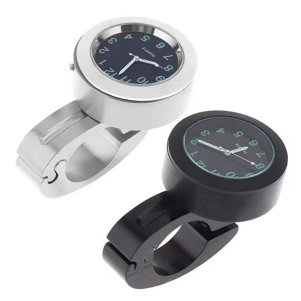 Waterproof Motorcycle Quartz Watch Aluminum Housing Luminous Clock Scooter Application