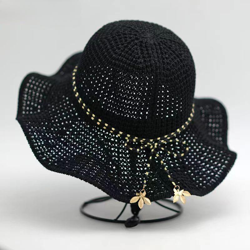 Big Brimmed Hat Versatile Fisherman Hat Women's Summer Hat Sun Hat Grass Hat Sun Protection Sun Shading UV Protection Woven Fabric