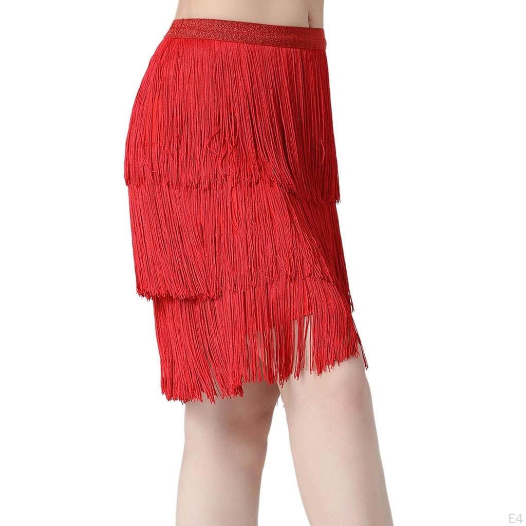 Elegant Women's Latin Dance Skirt, Waistband for Club Costume Accessories Ballroom
