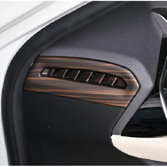 Wood Grain Peach Air Outlet Vent Trim For Toyota Camry 2018- Console AC L&R