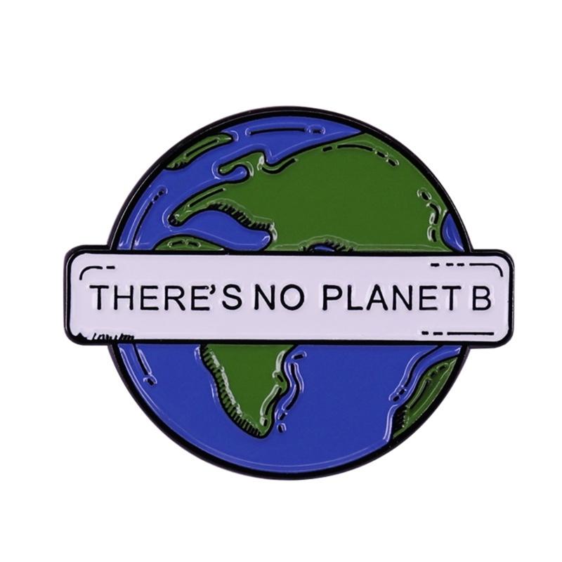 

Save The Earth Environmental Sustainable There is No Planet Climate Change Earth Enamel Pin Cute Earth Map Badge Brooch 1