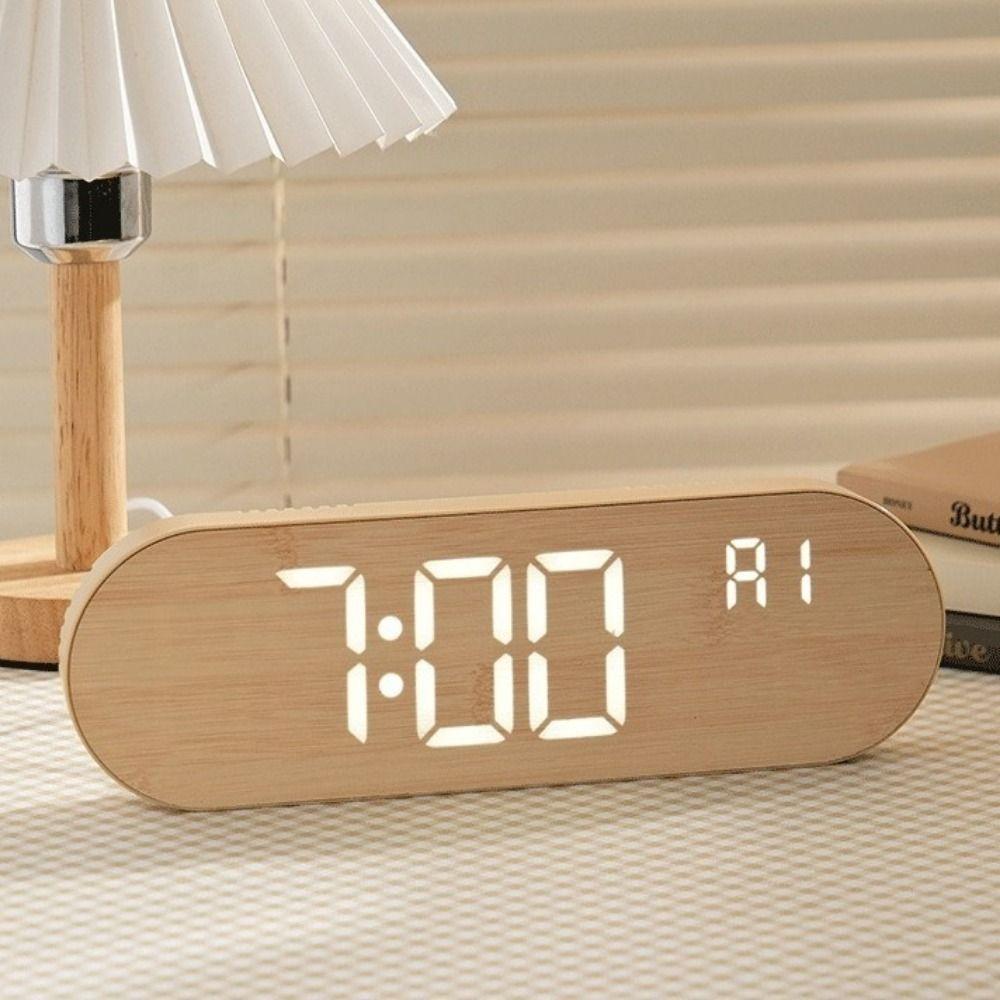 Silent Operation Digital Wall Clock Nordic Style Tabletop Electric Clock  Bedroom Use
