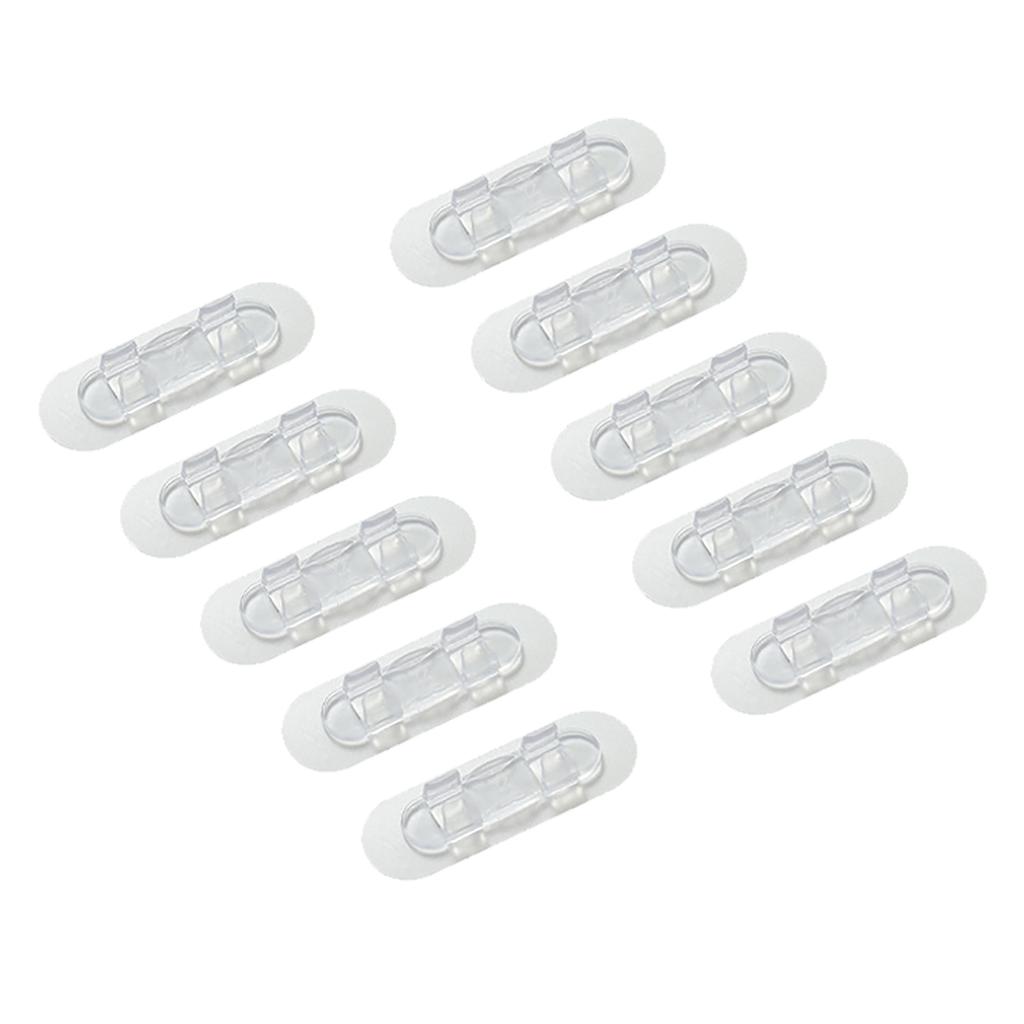 10 Stück Selbstklebende Kabelklemmen Feste Sichere Wandkabelhalter Kabelorganisator für Zuhause Büro Werkbank S