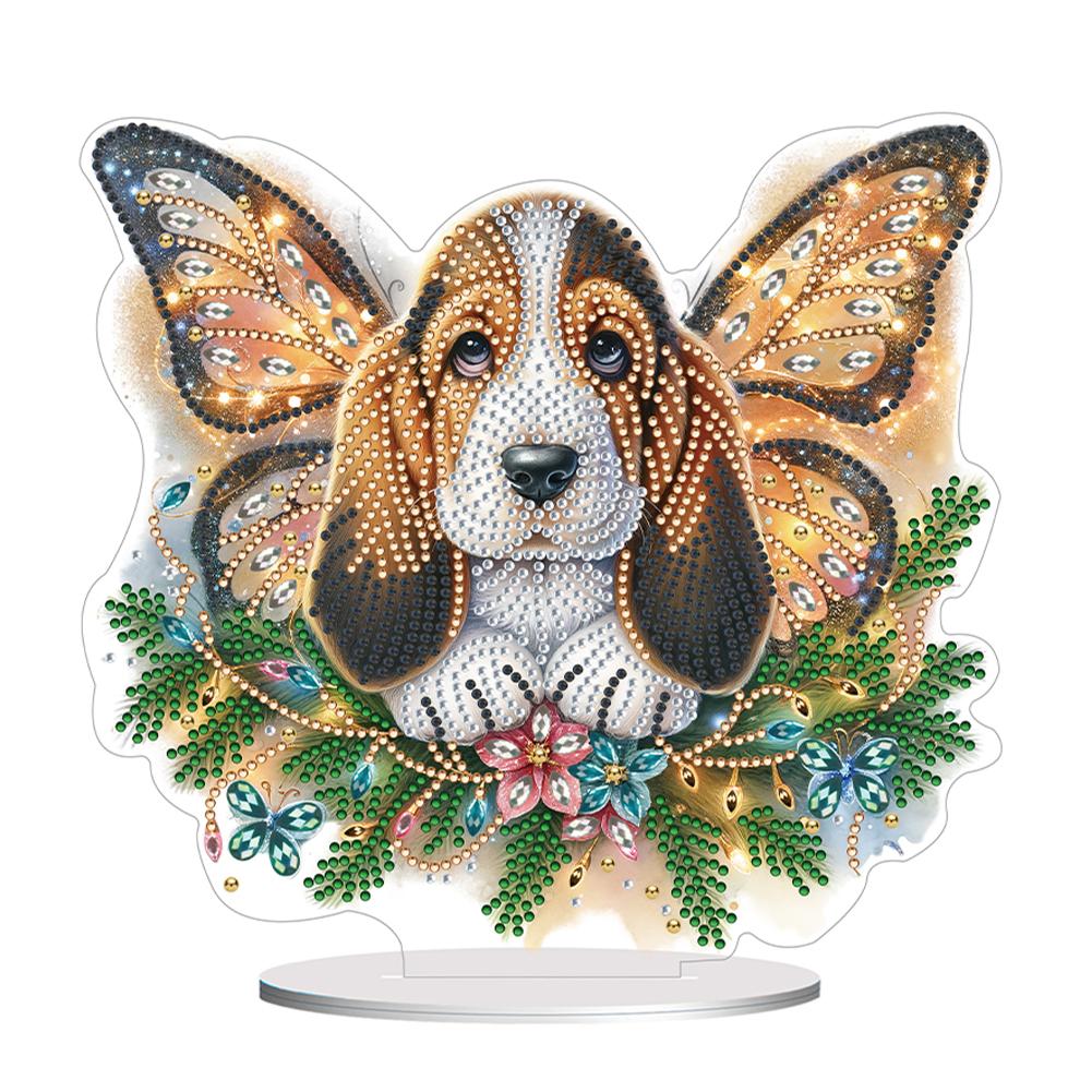 

Diamond Painting Desktop Ornaments Kit Rhodesian Ridgeback 5D DIY Diamond Art Tabletop Decorations for Home Office Desktop Decor