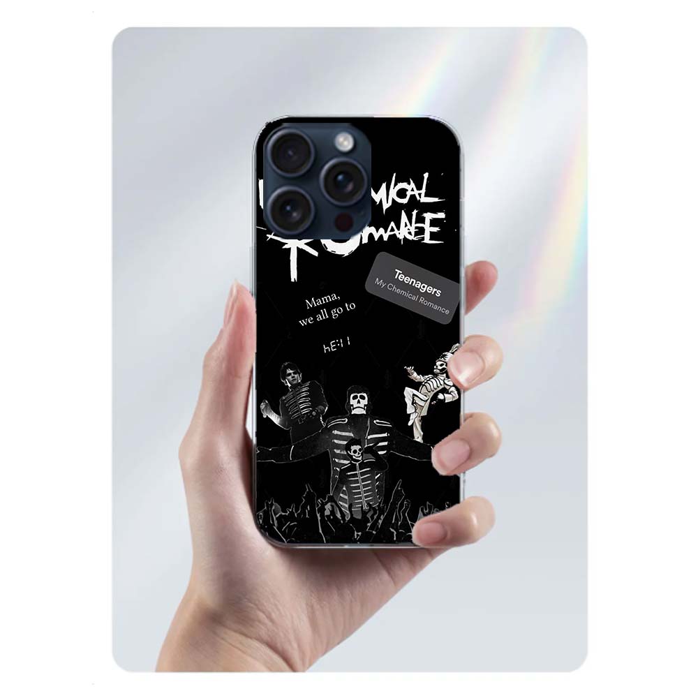 My Chemical Romance MCR Clear Phone Case For Iphone 17 Air 16 Pro Max 15 Pro 14 Plus 17E 16E 11 13 12 Mini Cover Cases Fundas Ce