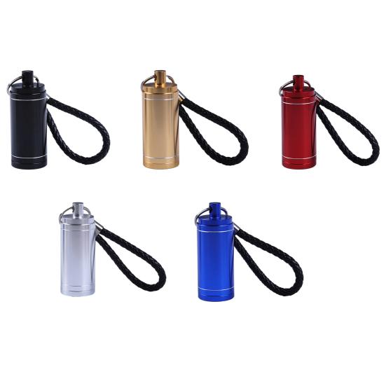 Mini Metalowa Popielniczka ze Smyczą Wytrzymała Popielniczka ze Stopu Aluminium z Gwintowaną Pokrywką Przenośna Podróżna Outdoor Camping Wędrówki Pojemnik na Popiół Pudełko do Przechowywania