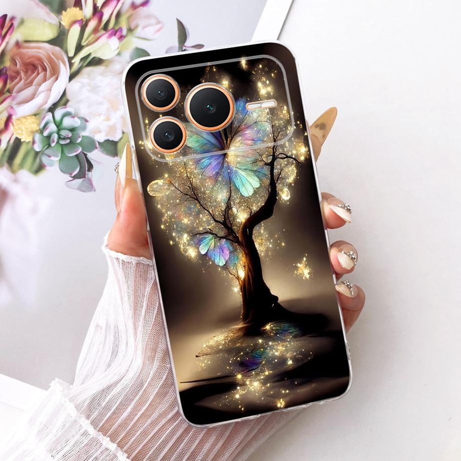 For Honor Power2 Phone Case Soft Clear Silicone Back Cover Butterfly Dragon Cat Floral Painting Bumper On Honor Power 2 Fundas