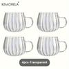 KEMORELA 1/4/6 Pezzi Bicchiere di Vetro a Forma di Zucca di Halloween Vetro Borosilicato Alto Bicchiere d'Acqua 450ml Bicchiere da Caffè per Succhi