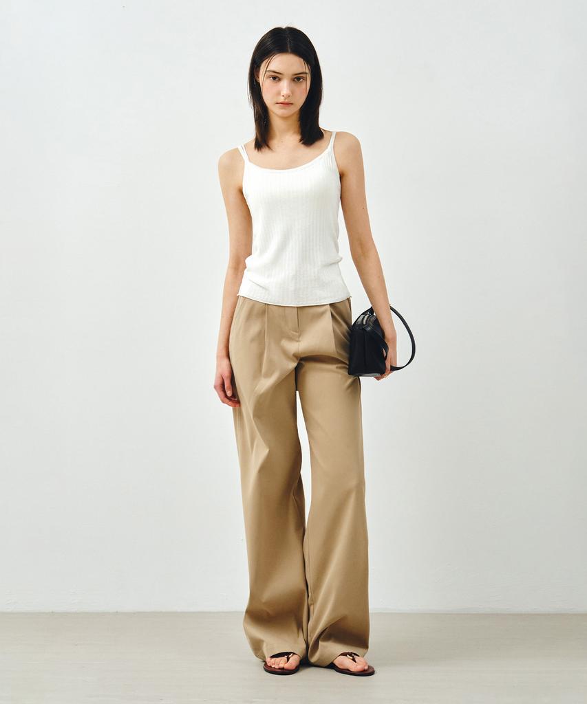 MONGDOL [Set] Sheer Linen Wrap Knit & Sleeveless White Mdkt124White