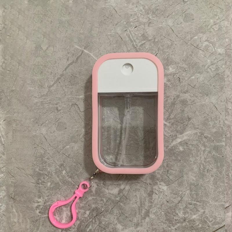 

1 шт., 50 мл, портативный дорожный распылитель с крючком для средства для снятия макияжа, тонер, освежитель воздуха, увлажняющий крем розовый