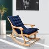 Suede Sun Lounger Chair Cushions Non Slip Rocking Chair Cushion Garden Recliner Quilted Thick Padded Seat Cushion With Ties