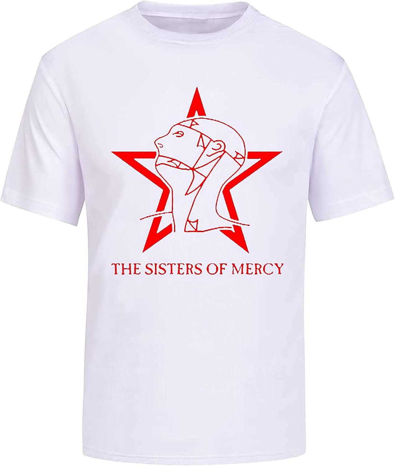 Sisters of Mercy Red Logo T-Shirt Cotton Casual T-Shirt XXL белый