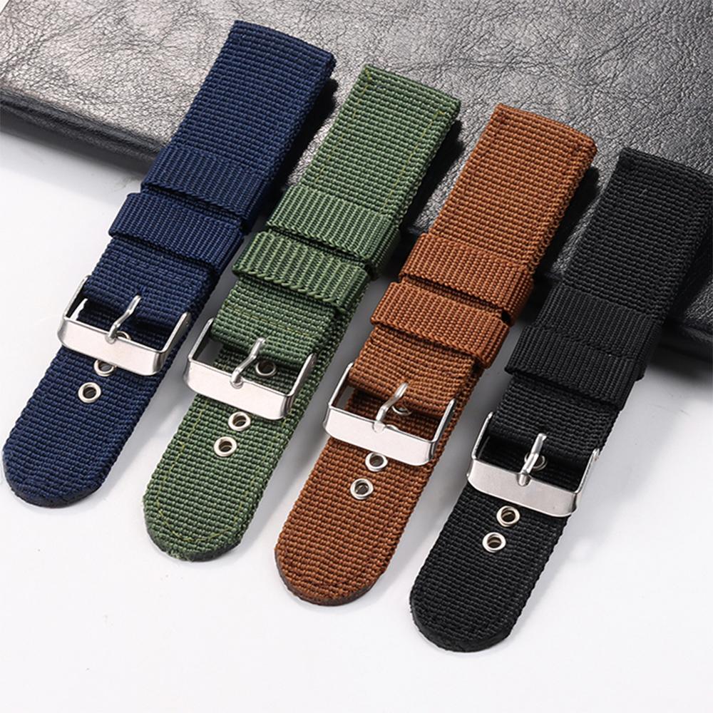 16 18 20 22 24mm Hochwertiges Canvas-Nylon-Uhrenarmband für Huawei WristBand Herren Damen Weiches Sport-Wasserfestes Armband Zubehör