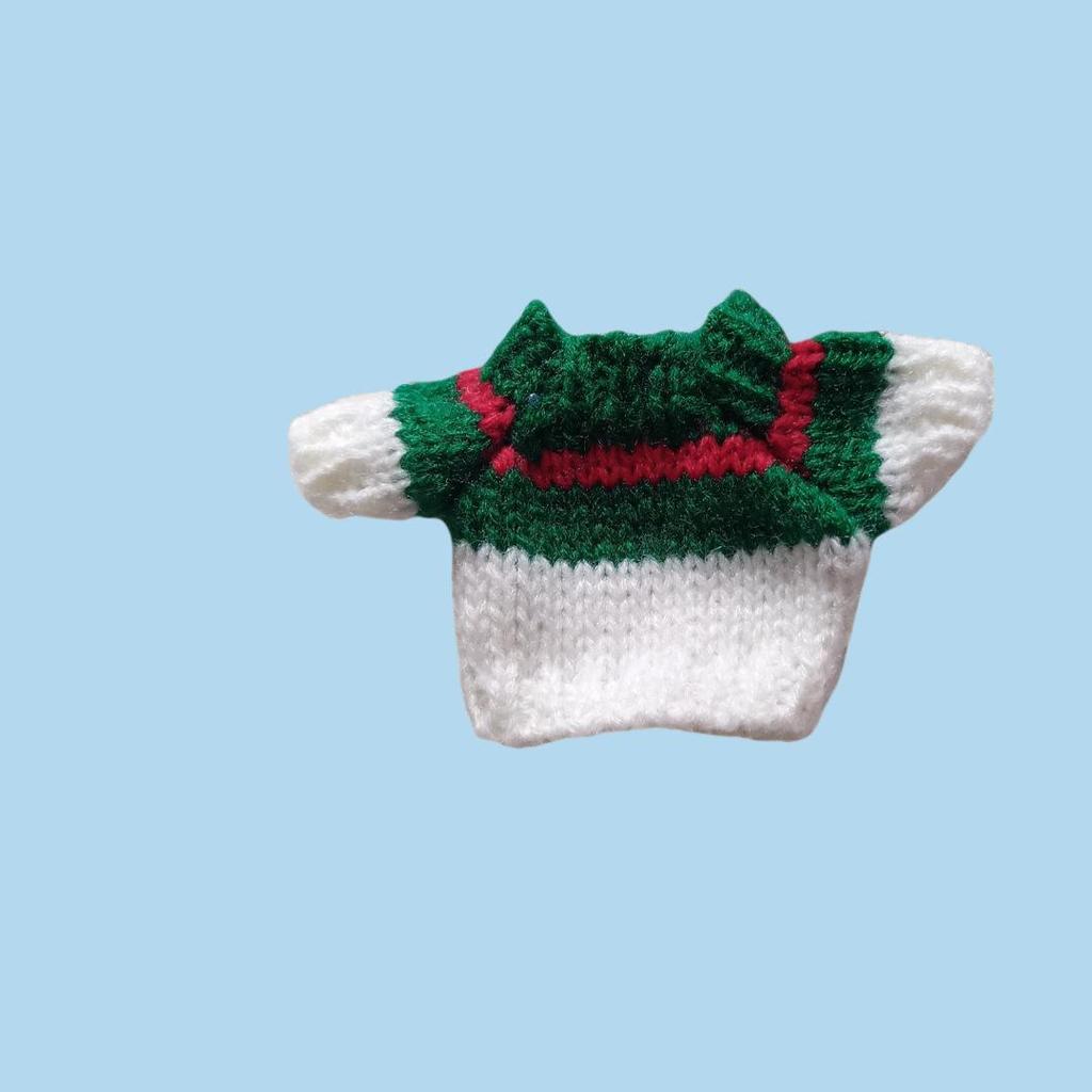 10cm Starfish Doll Clothes: Wool-Knit Terrier Outfit & Accessories