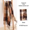 Retro Plaid Imitation Cashmere Long Scarf Shawl