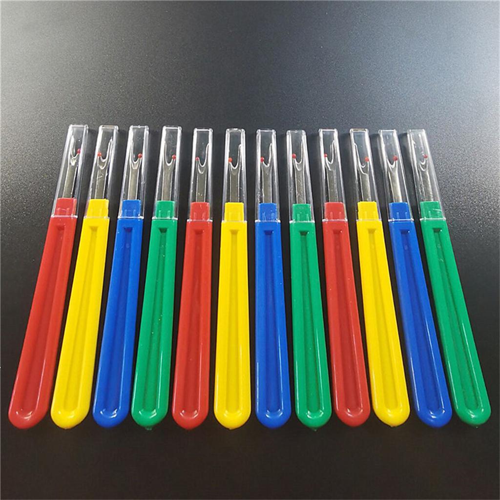 12Pcs Large Size Seam Rippers Tool Thread Remover Tool Long Handle for Sewing Crafting Removing Thread Tool