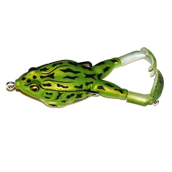 Artificial Lure Fishing Bait Realistic Looking Bright Colors 3D Eyes Compact Portable Topwater Frog Bait Fish Gear for Beginners