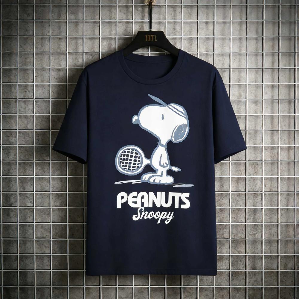 2026 Disney Summer New Scooby Cartoon Short Sleeved T-shirt Men's Harajuku Family Outfit T-shirt Cotton Women's Streetwear