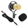 Wired Condenser Microphone XLR to 3.5mm Professional Broadcast Recording Mic with Shock Mount for PC Laptop