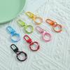 5/10/20Pcs Keyring Lobster Clasp Spring Buckle With Buckle Colored Keychains For Diy Jewelry Making Key Ring Hooks Bags Buckle