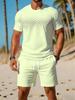 Summer New Men's Short-Sleeved Shorts Set - Street Casual Fashion Comfortable Soft Breathable Pattern Printing