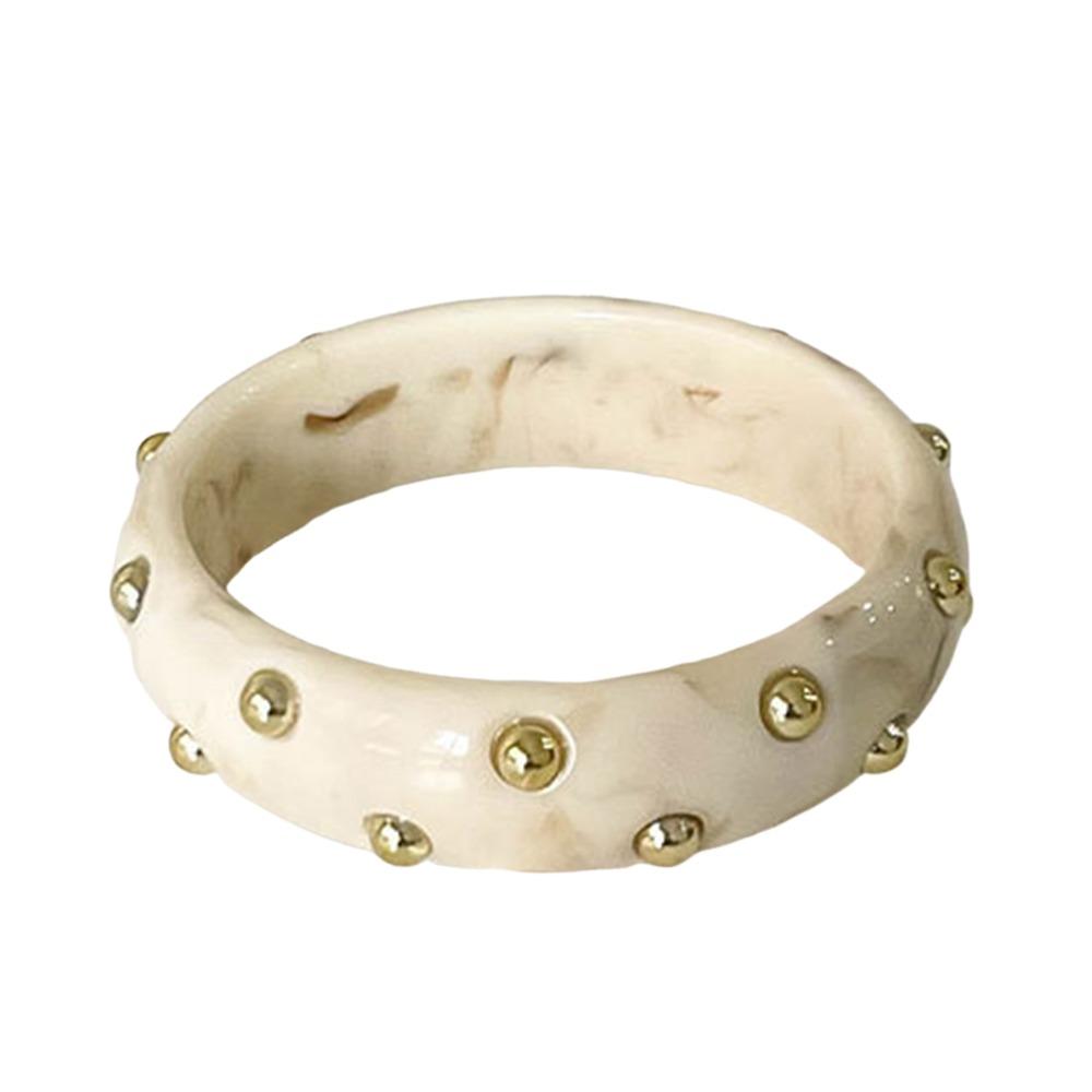 Punk Style Resin Bangle Vintage Wide Bangle Trendy Acrylic Bracelet  Women Accessories