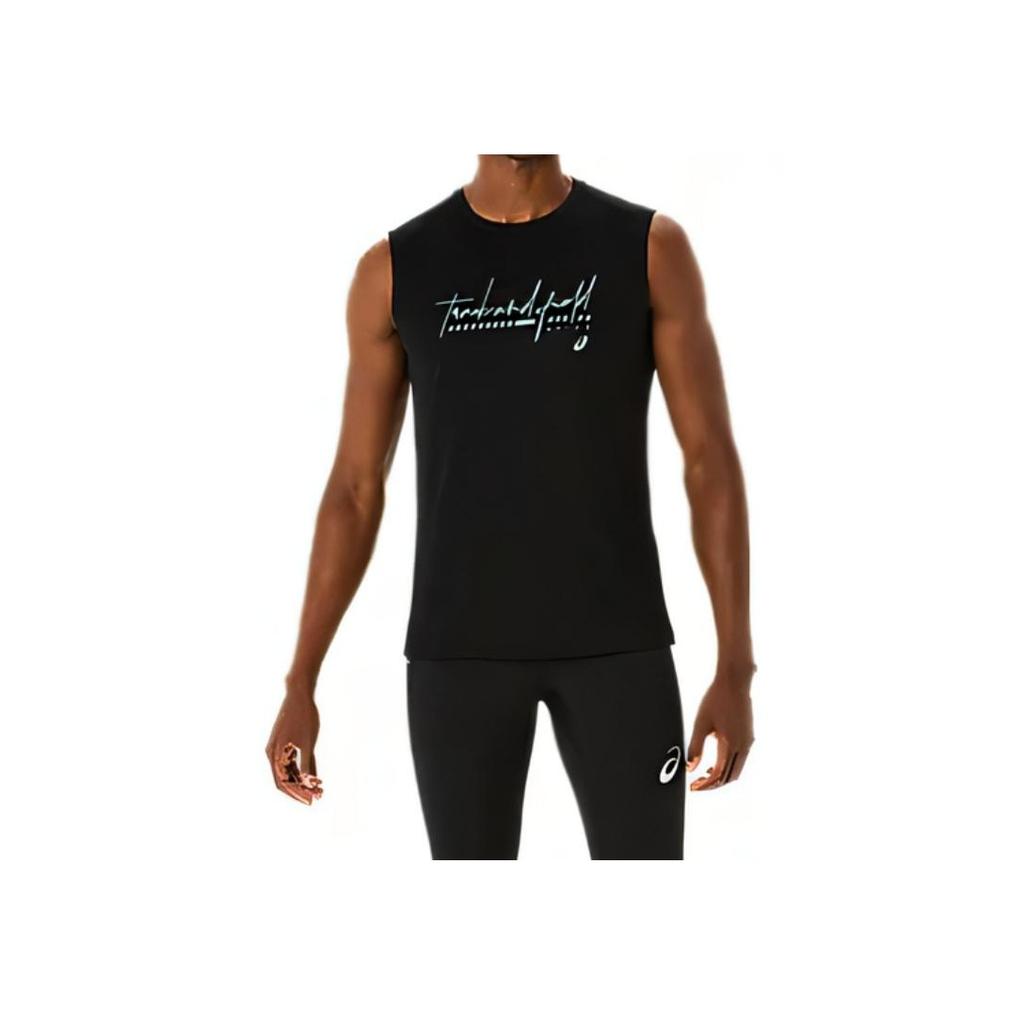 Asics Bequeme Einfache Hautfreundliche Ärmellose Weste Hohe Leistung Herren Tops Schwarz 2091A743-001