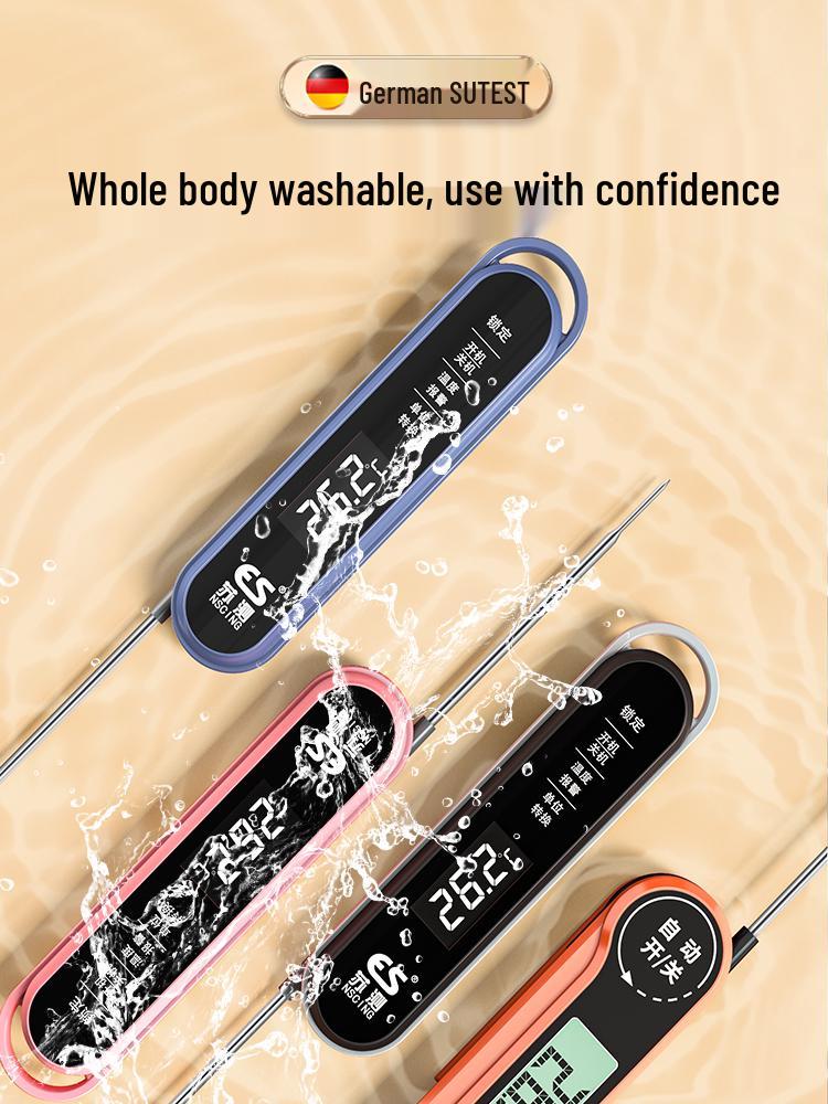 Waterproof Kitchen Food Thermometer with Baking Probe for Water Temperature Measurement