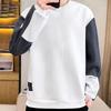 Felpe patchwork primavera autunno moda maschile uomo manica lunga tutto abbinato stile coreano abiti casual larghi
