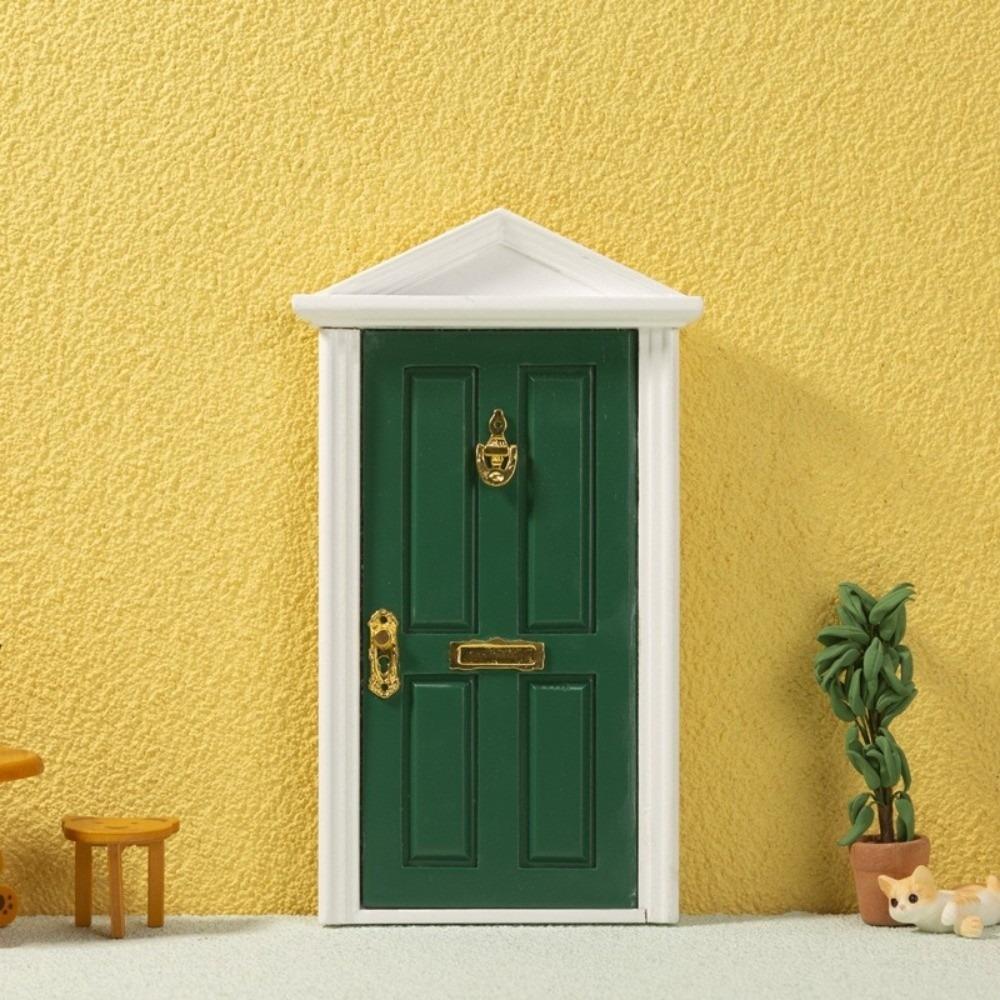Smoother Edge Mini Wooden Door Miniature Miniature Simulation Furniture  Dollhouse Miniature