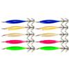 10Pcs Shrimp Lures Baits Squid Jig 3.6g Fluorescent Squid Jig Cuttlefish Hook Glow Jig Hook for Saltwater Fishing