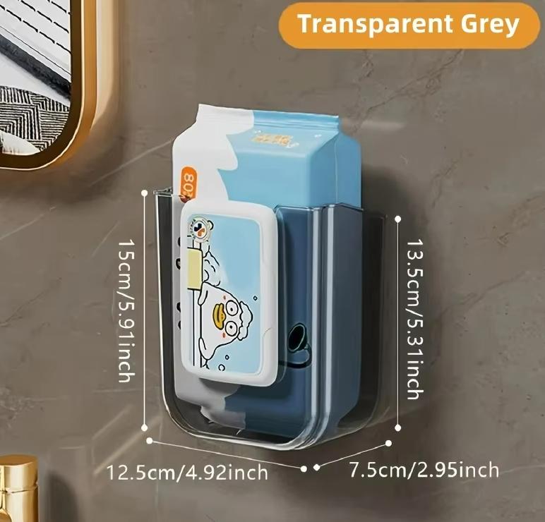 [Popular Choice] Bathroom Non Perforated Wall Mounted Wet Tissue Storage Box with Large Opening and Strong Load-bearing Capacity