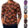 Men's Halloween Print Long Sleeve Shirt