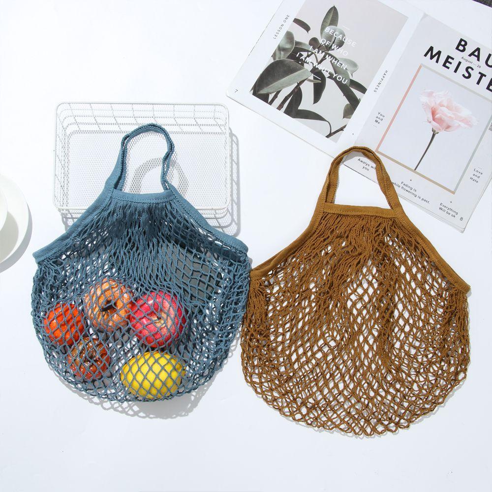 Cotton Reusable Shopping String Fishnet Mesh Bag Net Turtle Bags Woven Net Tote Storage Handbag Tote