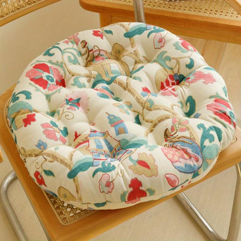 1pc Thick Heating Seat Cushion Pad Extra Thick Soft Cushion with Warmth for Office Home Car Floor NonSlip Circular Chair Pad