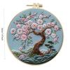1pc Peach and Pine Tree Pattern DIY Embroidery Kit for Beginners