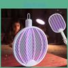 Electric Foldable Usb Rechargeable Mosquito Swatter With Uv Light Killer Fly Trap Mosquito Racket Insect Killer Bug Zapper 3000v