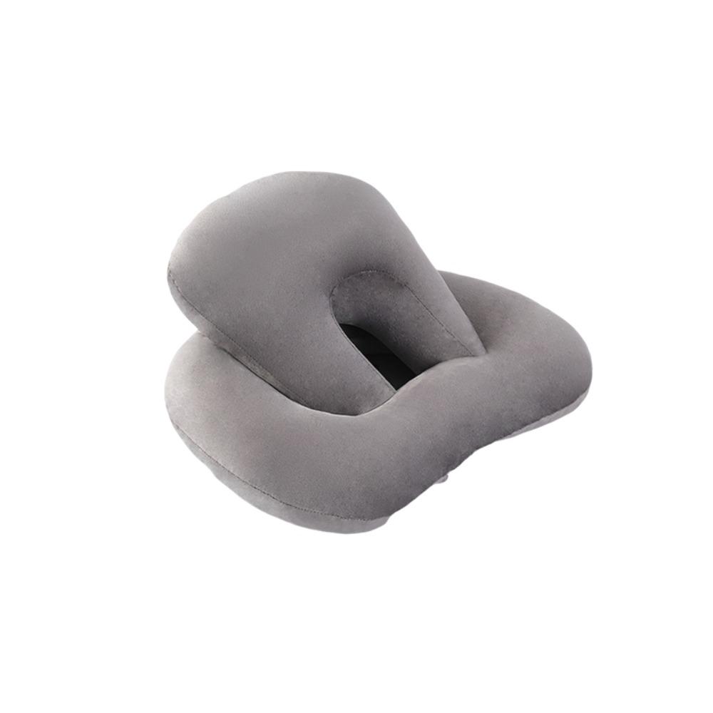 Soft Student Nap Pillow Double Layer Children s Neck Pillow Household Hollow Nap Pillow Office серый