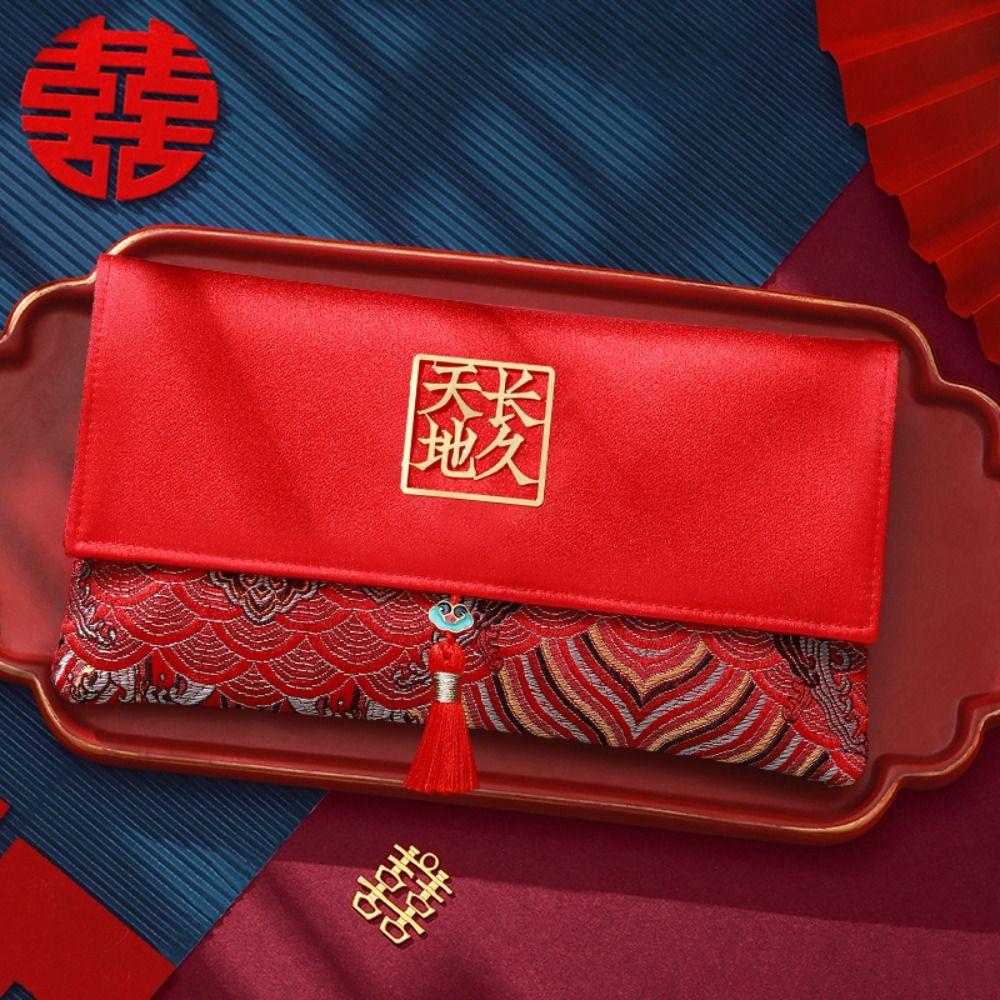 Chinese Style Wedding Red Envelope Tassel Money Red Pocket Wedding Hongbao  Spring Festival