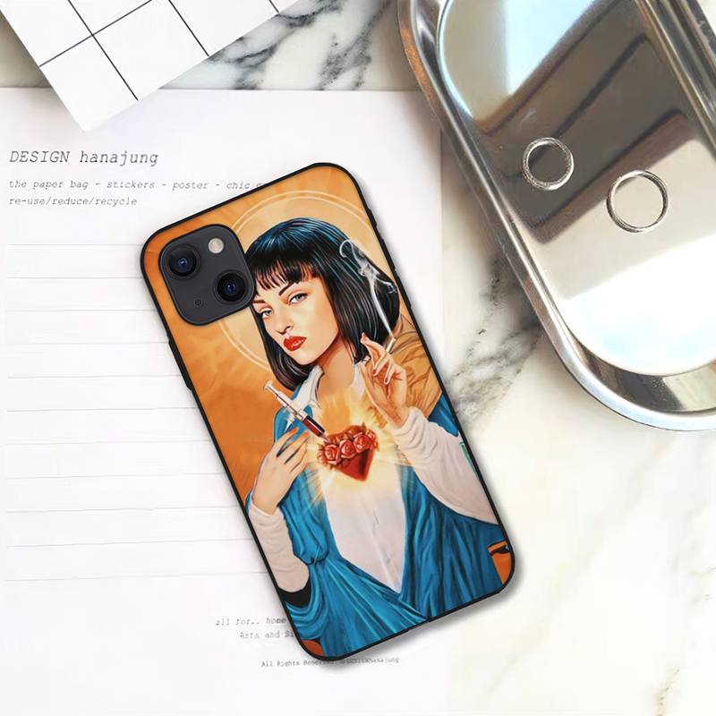 Funny Pulp Fiction Phone Case For iPhone 11 12 Mini 13 14 15 Pro XS Max X Plus SE XR Shell
