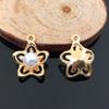 Engood 50Pcs Hollow Star Buttons Sewing Trim & Embellishments Craft Buckles Badges Pearl Pendant for DIY Hair Accessories HZ47