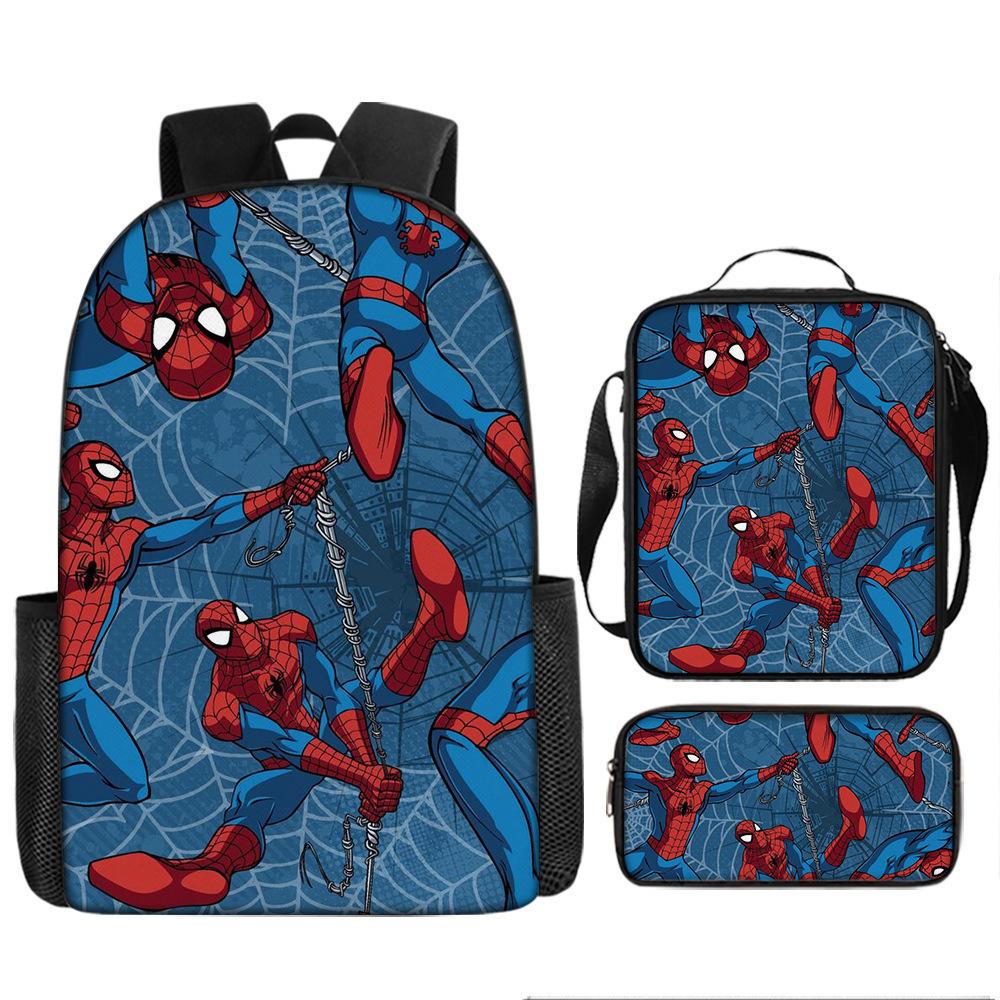 Spider-Man Cartoon Backpack Parallel World Student Cartoon Backpack Children'S School Bag Pencil Case