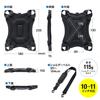 Tablet Shoulder Case Sanwa Direct Black Hand Holder 10-11 inch 200-TABC019